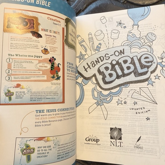 NLT Hands-On Bible Soft Cover NWT Paperback For Children Activities - Picture 7 of 9